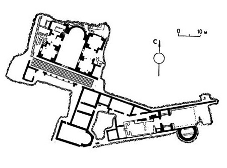 Дворец Региум около Константинополя. План главного приемного зала и смежных с ним частей дворца