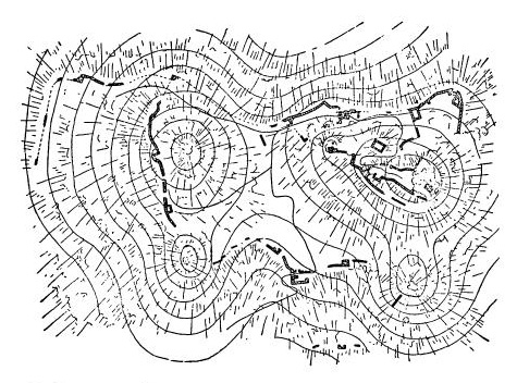 Марков Град близ Прилепа. План замка XIV в.
