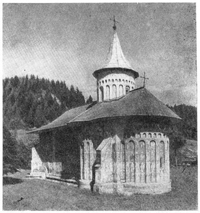 Монастырь Воронец. Церковь, XIV—XV вв. с росписью XVI в. Общий вид с юго-востока