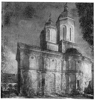 Монастырь Дялу близ Тырговиште. Церковь, около 1500 г. Общий вид с юга