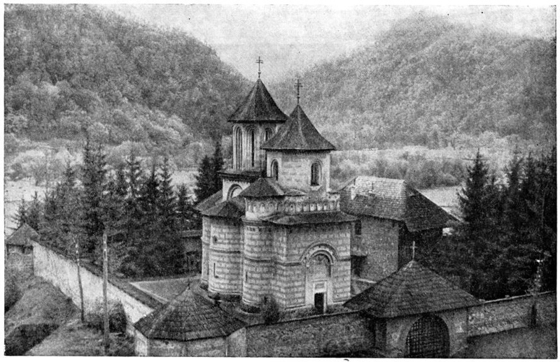 Скит Корнет-Рымнику-Вылча в области Питешти, 1666 г. Общий вид с северо-запада