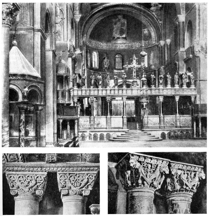Венеция. Собор Сан Марко. Мраморная алтарная преграда и капители колонн