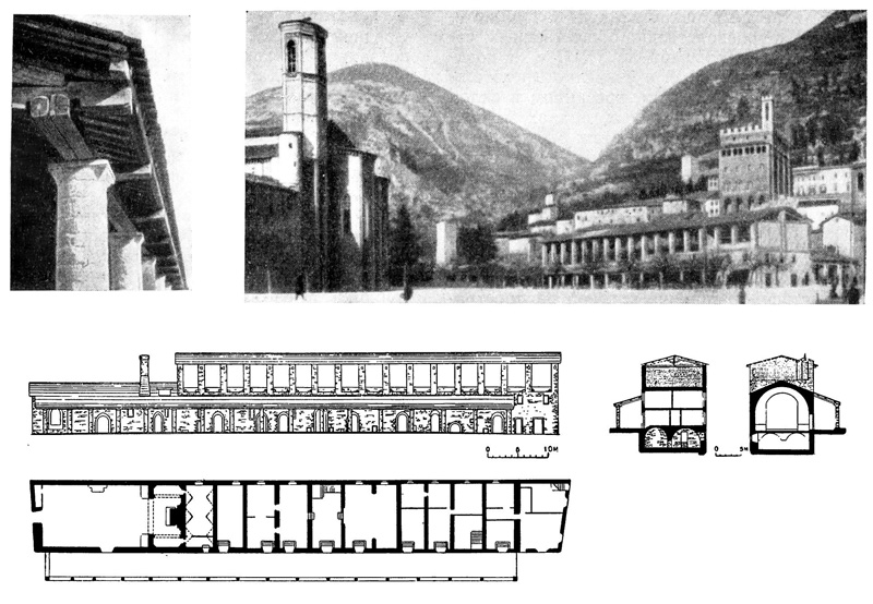Губбио. Здание корпорации шерстяников, XIII в., переделано в XV в.