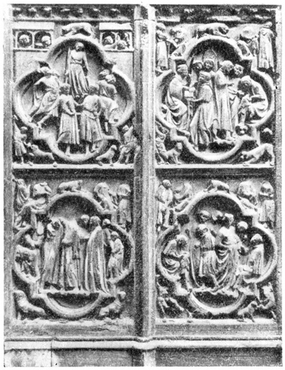 Париж. Собор Парижской богоматери. Рельефы цоколя южного трансепта