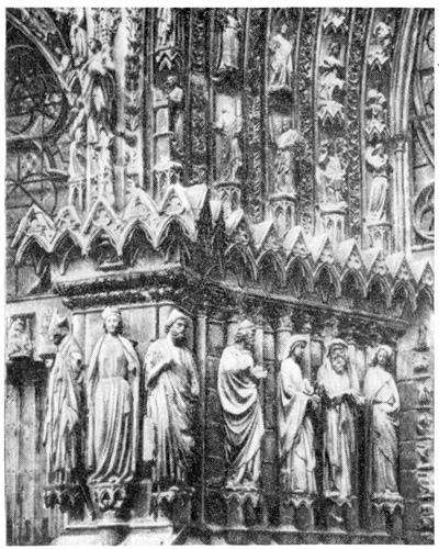 Реймс. Собор. Деталь среднего портала западного фасада, начало XIII в.