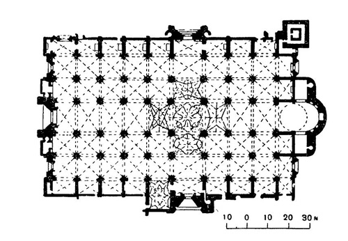 Севилья. Собор, начат в 1402 г., архитекторы Изанберт, Карлин, Педро де Толедо и Хуан Осес