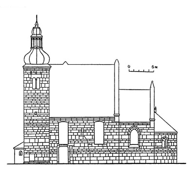 Вежбна. Костёл, 1230 г.