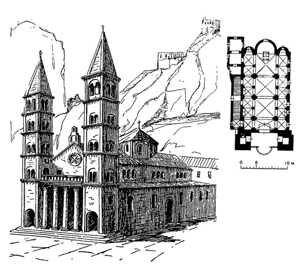 Котор. Собор, 1166 г. План и реконструкция внешнего вида