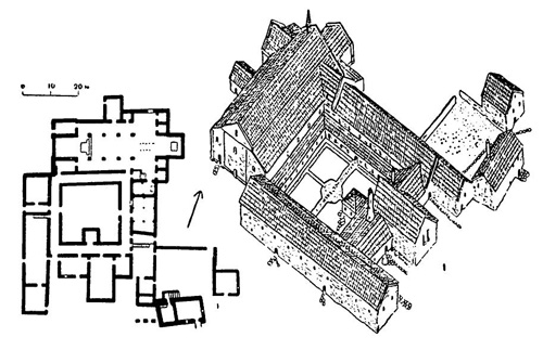 Альвастра. Монастырь цистерцианцев, начат в 1143 г. 